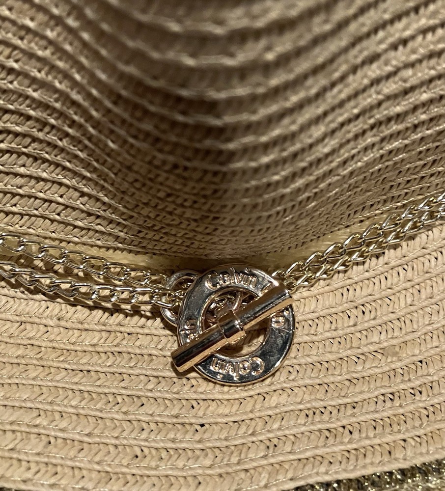 Calvin Klein Beige Woven Hat