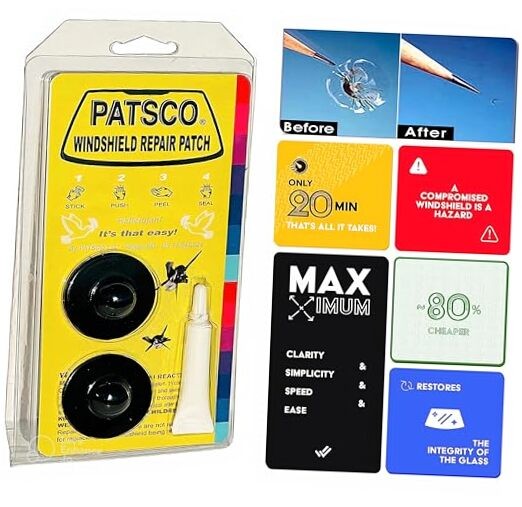 Windshield Chip Repair Patch (2pk) Innovation Through Simplicity, No