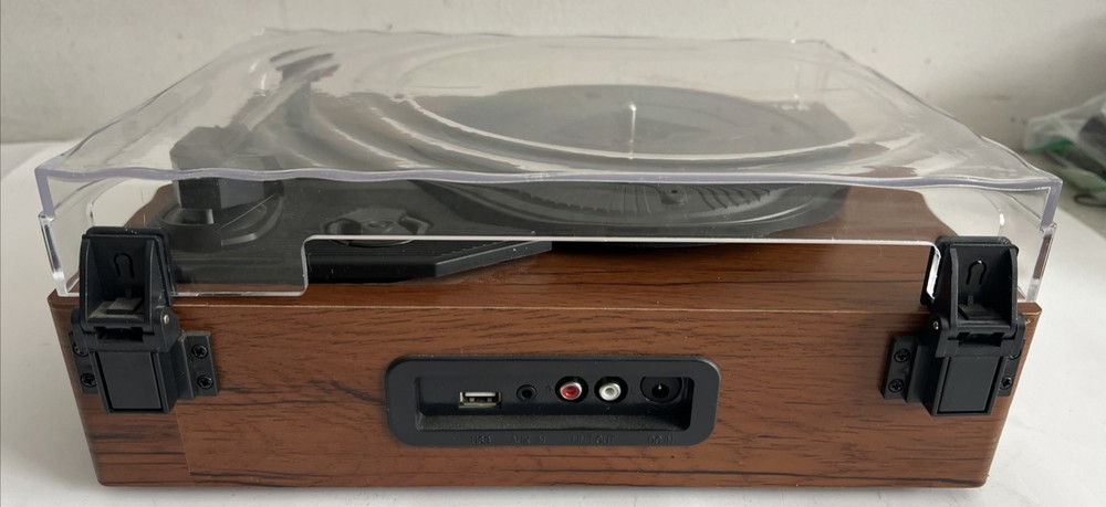 Udreamer Bluetooth Record Player Turntable 3 Speed Mahogany Tested