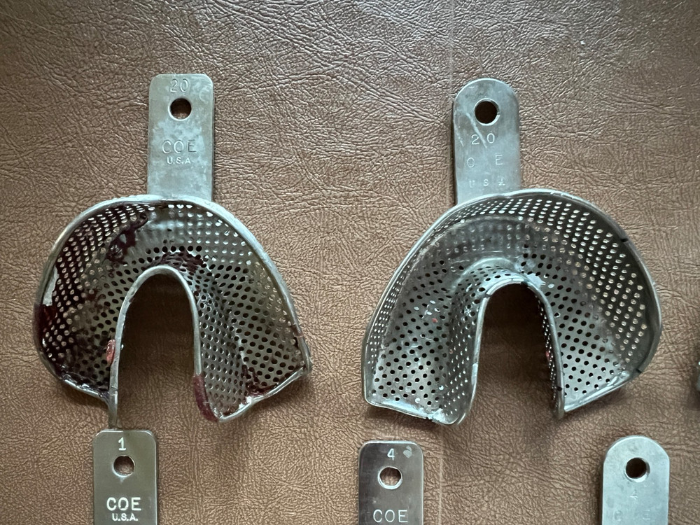 Used COE Metal Impression Trays (7 Items Total)