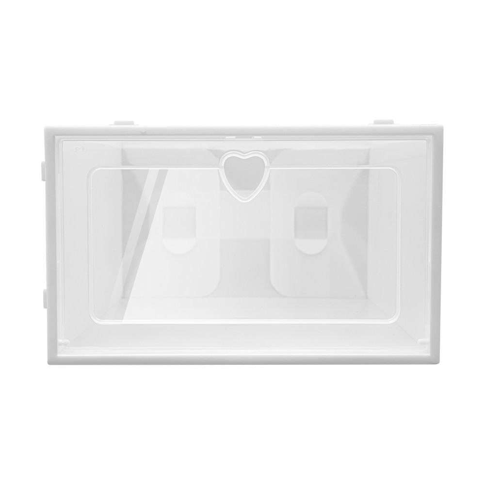 20pcs Shoe Storage Box Organizer, Transparent Plastic Stackable' Shoe Container
