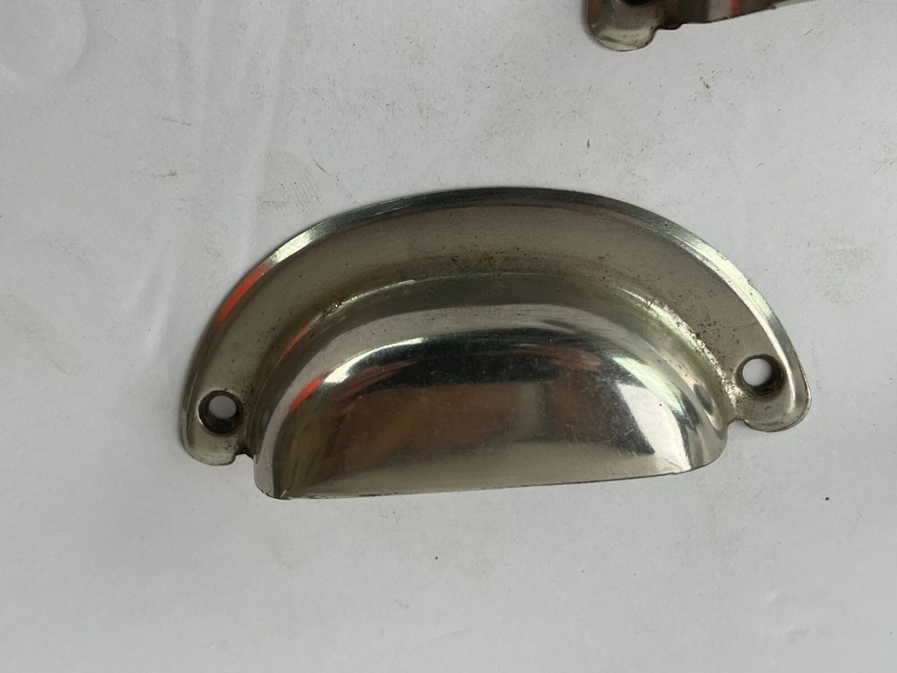 Lot 3 Vintage Metal Drawer Pull Cabinet Handle Cupboard Bin Hardware