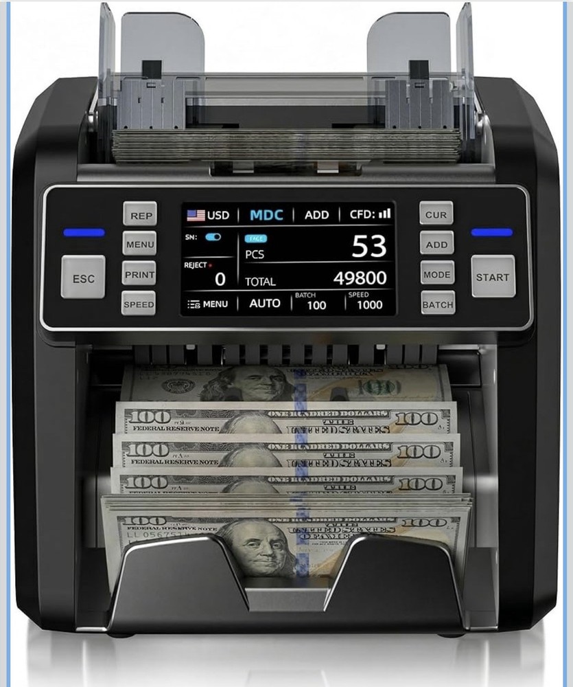 Mixed Denomination Money Counter Machine Counterfeit Detection Touch Screen PRO!