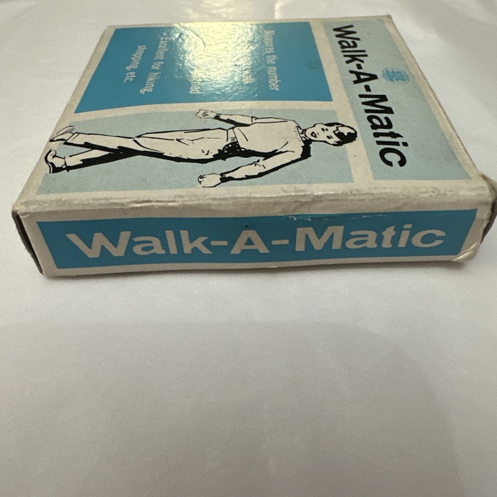 Vintage Walk-A-Matic Mechanical Pedometer w/ Box & Instructions Works