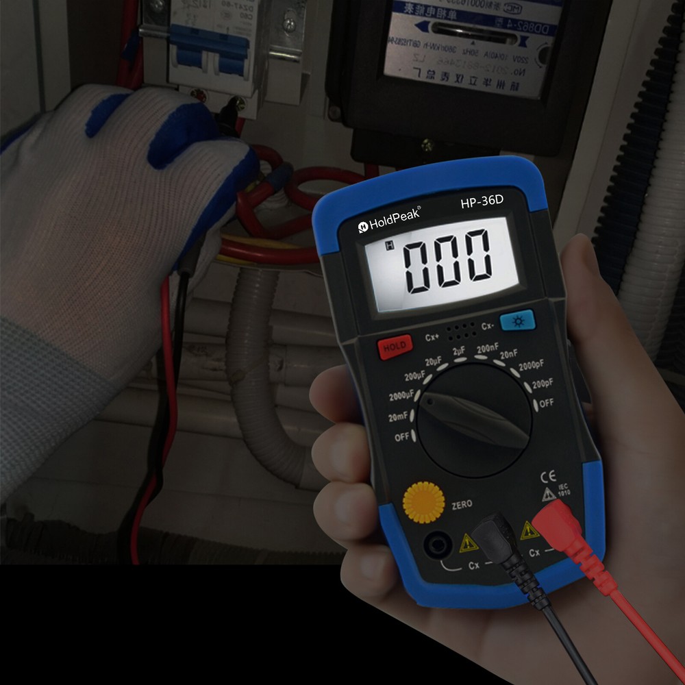 Capacitor Tester Kit 1999 Counts Digital Capacitance Meter BackLight 20000uF