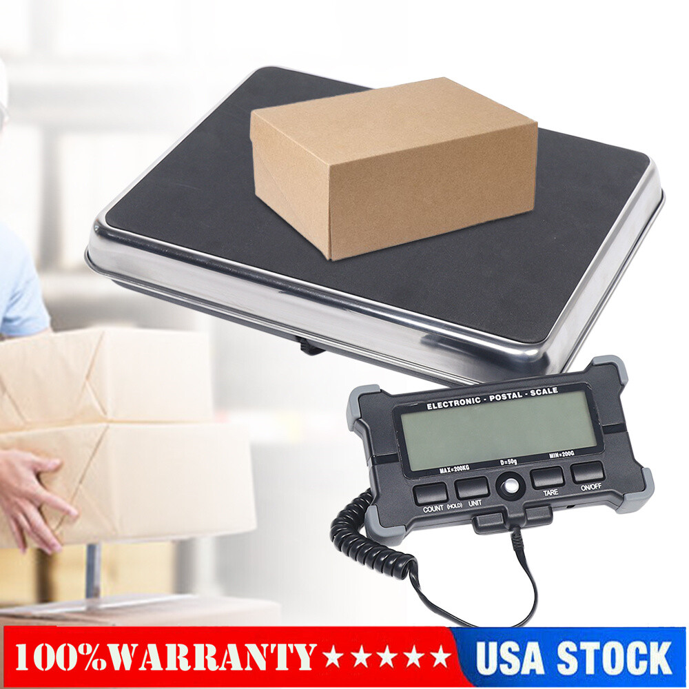 440LBS Digital Postal Scale with LCD Display and Stainless Steel Surface