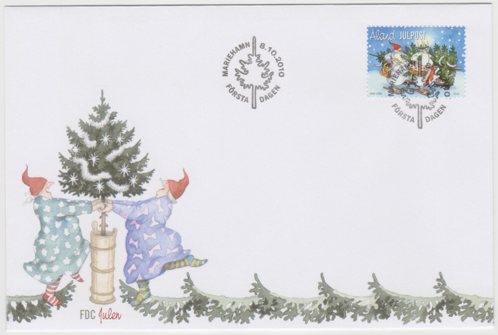 Aland FDC 2010, Christmas, Mint