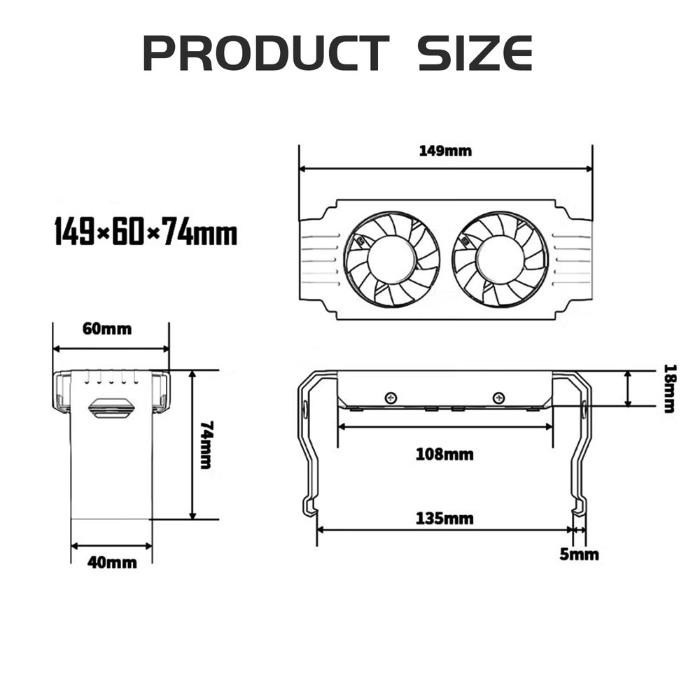 Memory RAM Cooling Fans,5v/3-Pin ARGB Light Effect Memory Cooler for DIY PC G...