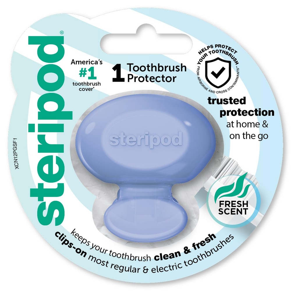 Steripod Clip-On Toothbrush Protector, Keeps Fresh and Various