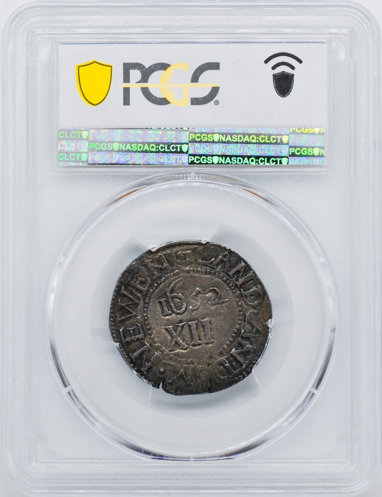 1652 OAK TREE SHILLING PCGS MS 62