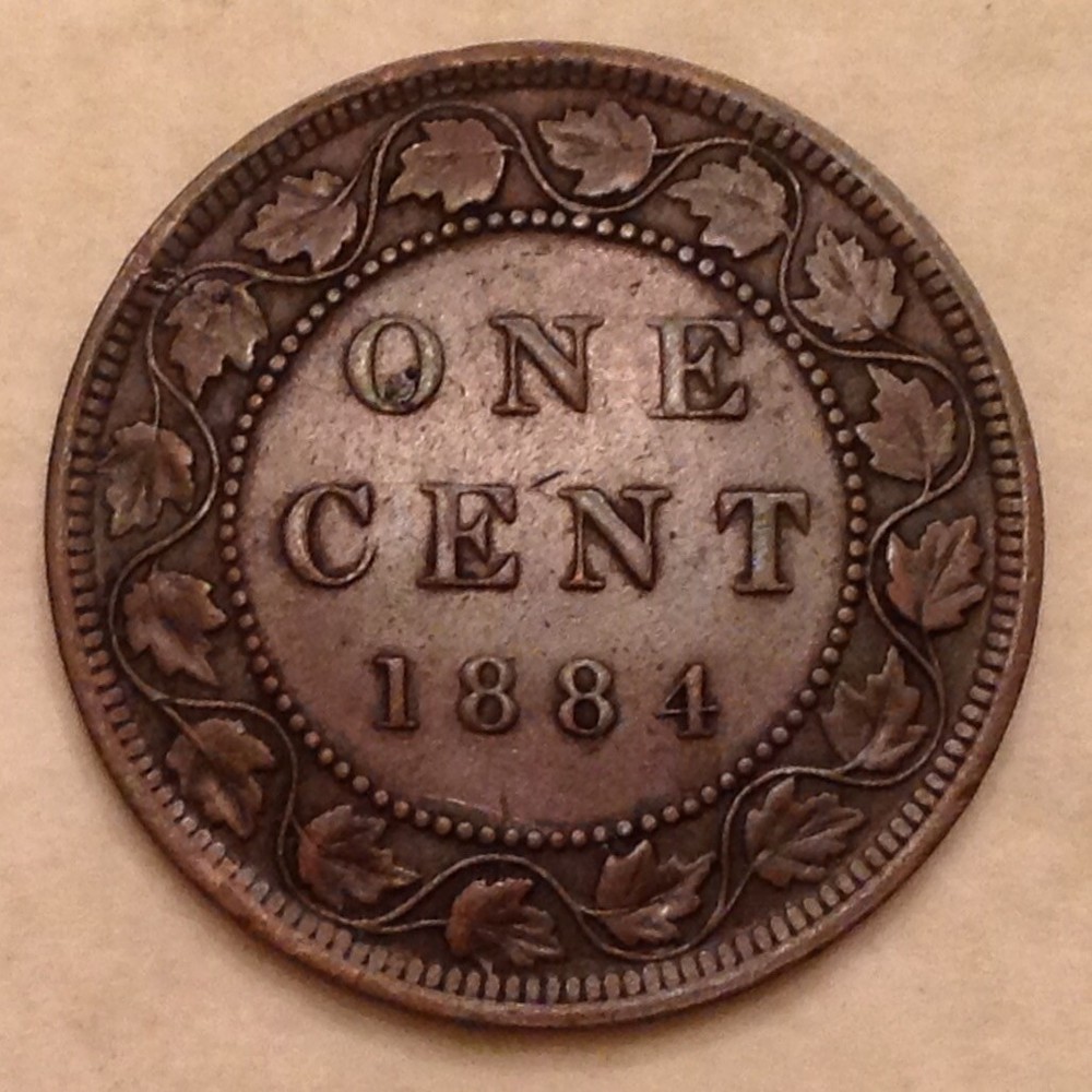 - Canada 1884 One (1) Large Cent Victoria