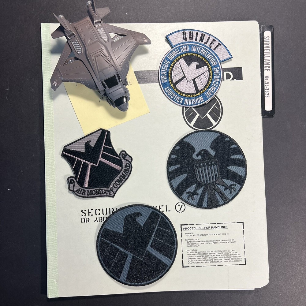 • SHIELD • QUINJET PILOT PATCH LOT • AIR MOBILITY COMMAND • AGENT COSPLAY PROP •