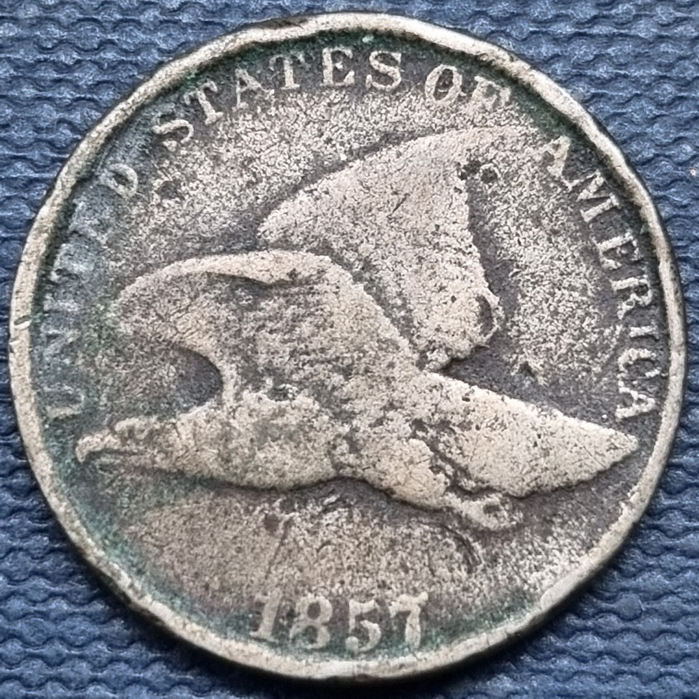 1857 Flying Eagle Cent 1c Circulated Details #76909