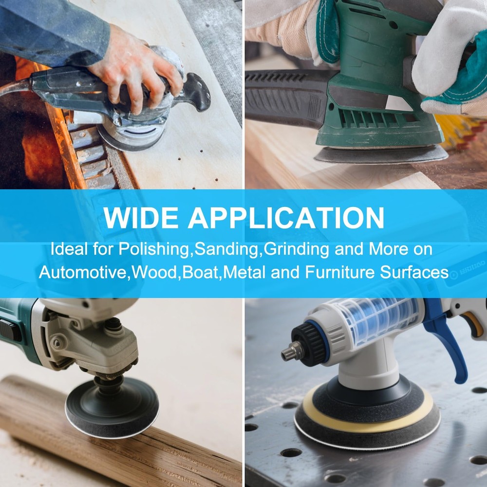 5 Pack 5 Inch Soft Sponge Interface Pad for Sanding Pad Hook&Loop Sanding Discs