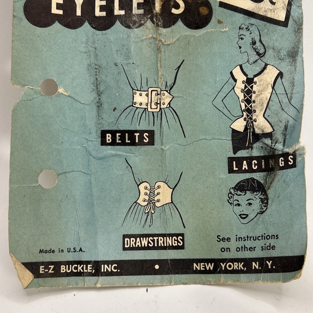 Vintage Eyelet Attaching Tools And Eyelets