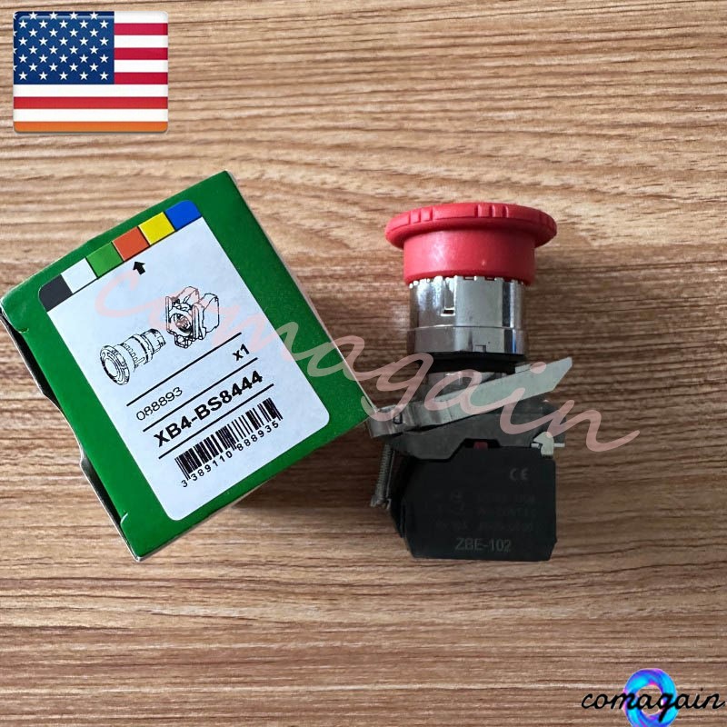 For Schneider XB4BS8444 XB4 BS8444 Emergency Stop Button Switch Fas Shipping