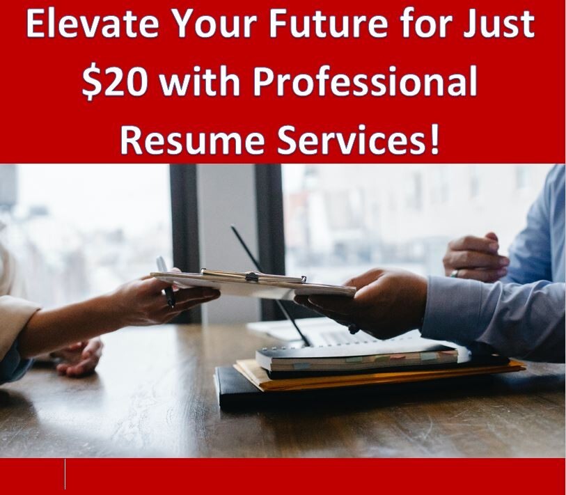 RESUME WRITING SERVICE ONLY FOR $20!