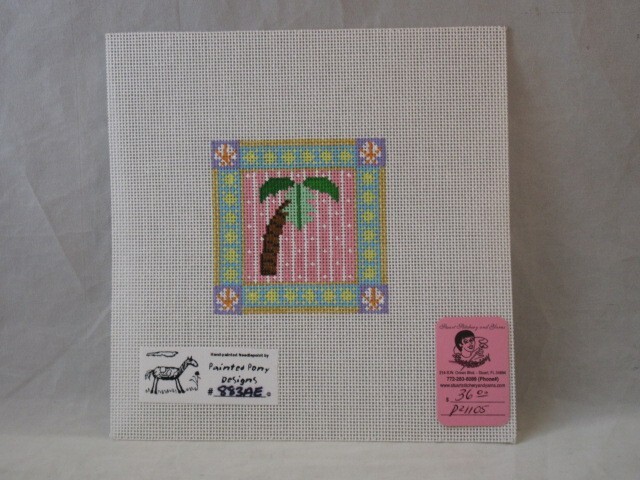 Painted Pony Designs Palm Tree  #883AE  Handpainted 18 Count