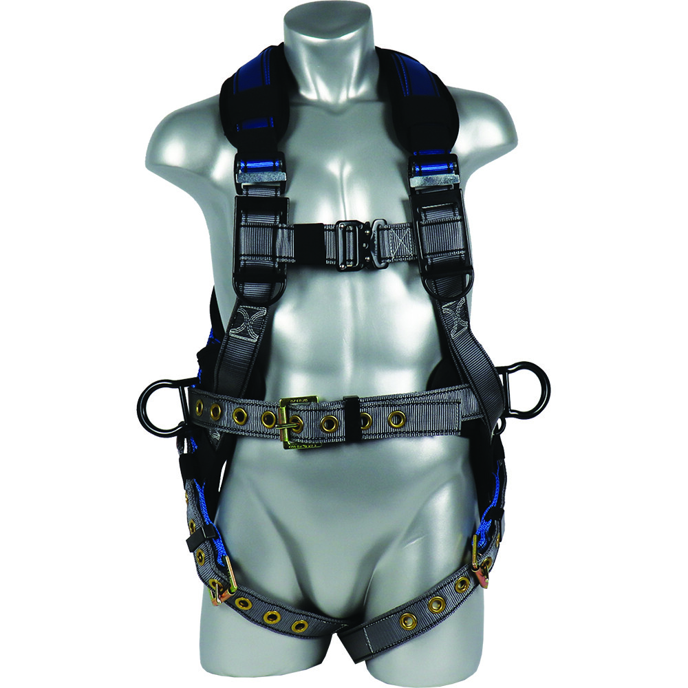 Premium Padded (Back, Shoulders, Legs) 5-Point Harness with Construction Belt