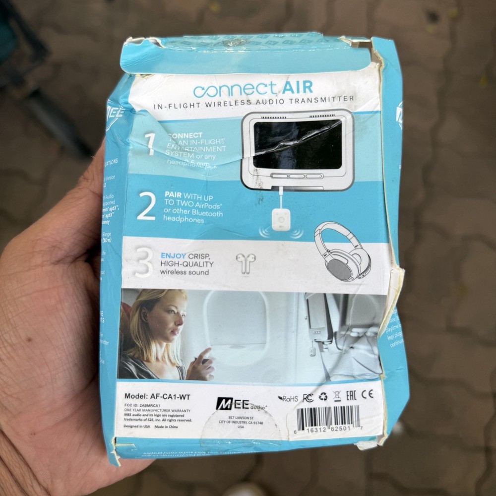 MEE audio Connect Air in-Flight Bluetooth Wireless Audio Transmitter Adapter