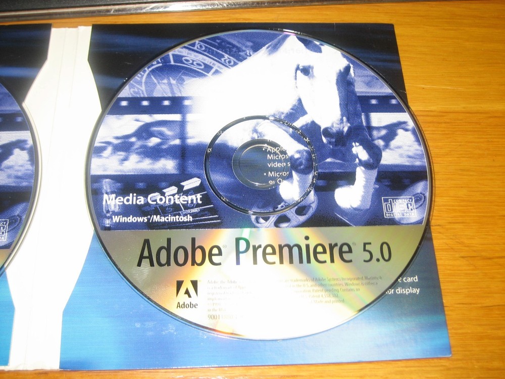 ADOBE PREMIERE 5.0 FOR MAC PLUS MEDIA CONTENT WINDOWS/MAC CD`S