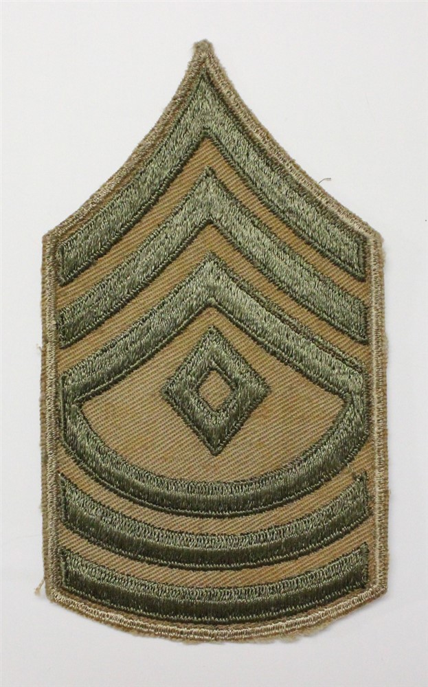 Army Chevron 2055: First Sergeant, single - WWII era, on khaki