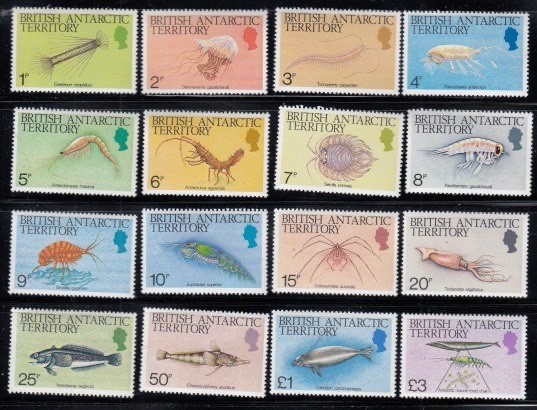 BRITISH ANTARCTIC TERRITORY Algae & Marine Life MNH set