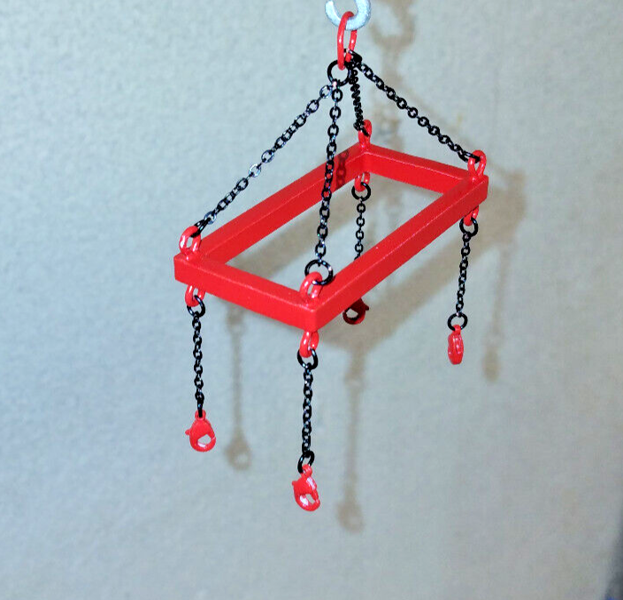 Crane Lifting Frame Set w/Straps In Authentic Manitowoc Red. 1/87th
