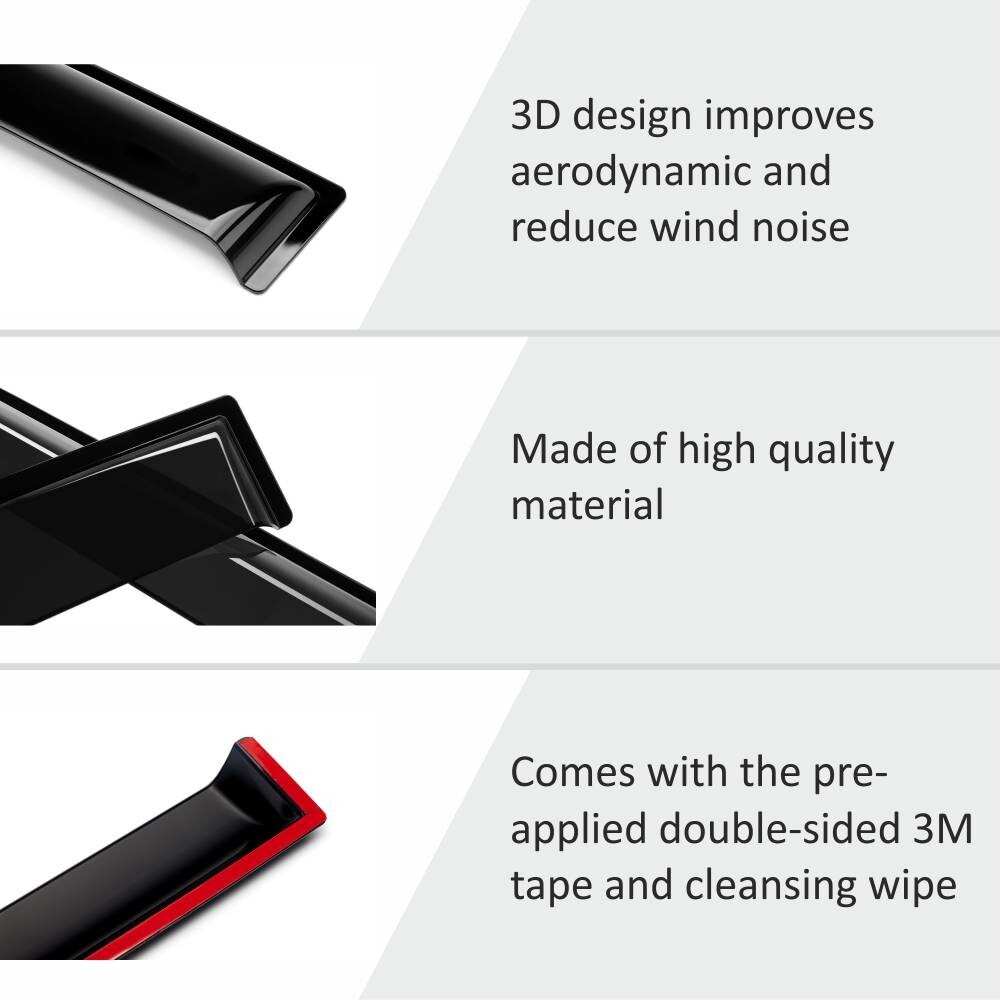 Rain Guards Vent Visors Shade for 2007-2013 Chevrolet (Chevy) Avalanche