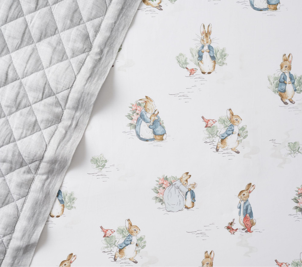Pottery Barn Kids Peter Rabbit Organic Crib Fitted Sheet