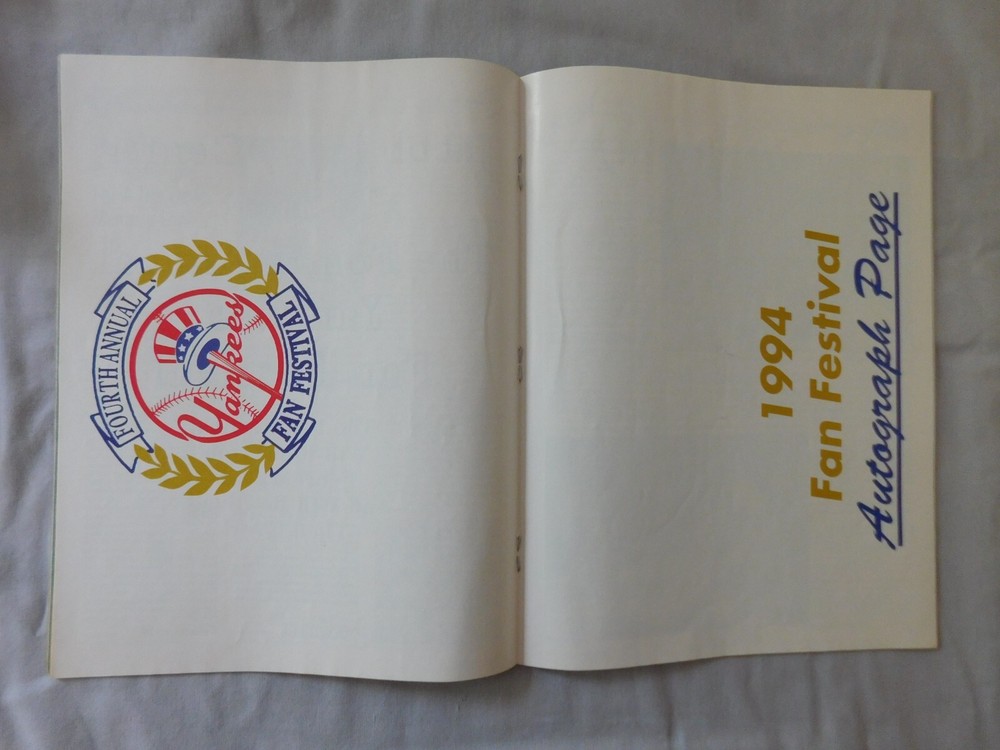 Feb 9 1994 New York Yankees Magazine Program Vg