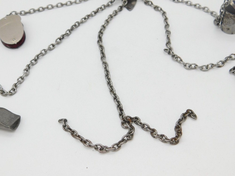 Victorian Cut Steel Large Sewing Chatelaine with Multiple Tools Antique c1860