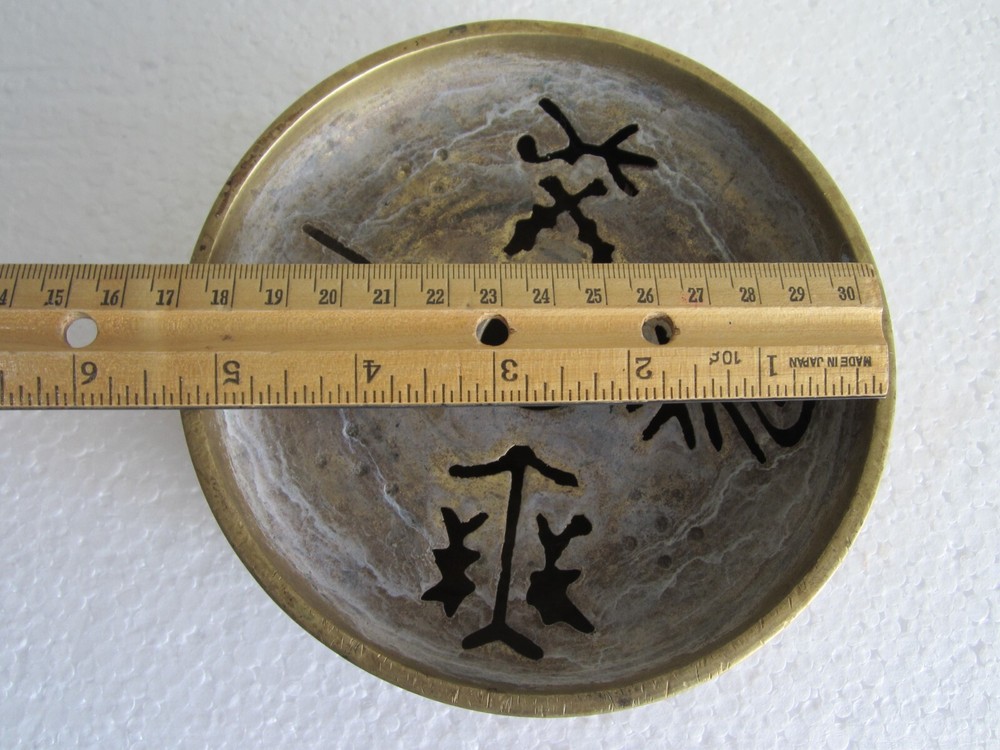 NICE ANTIQUE CHINESE HEAVY SOLID BRASS INCENSE BURNER