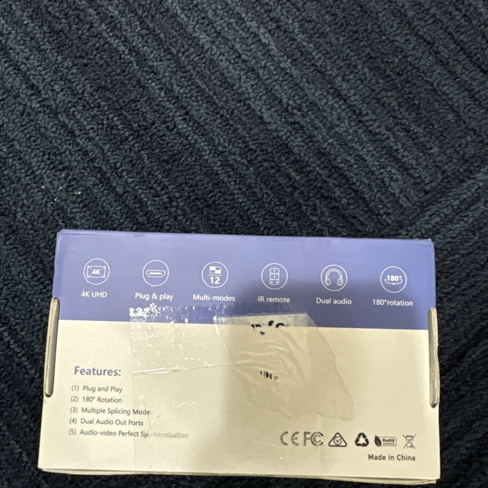 Video Wall Controller 2x2, HDMI 4K Input TV Wall Controller with 12 Modes