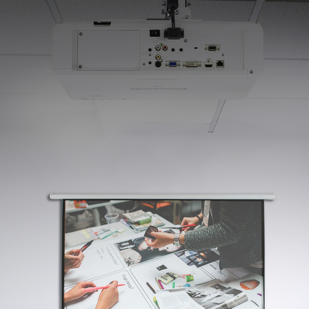 VIVO Universal White Adjustable 2x2 ft Drop Ceiling Projector Mount