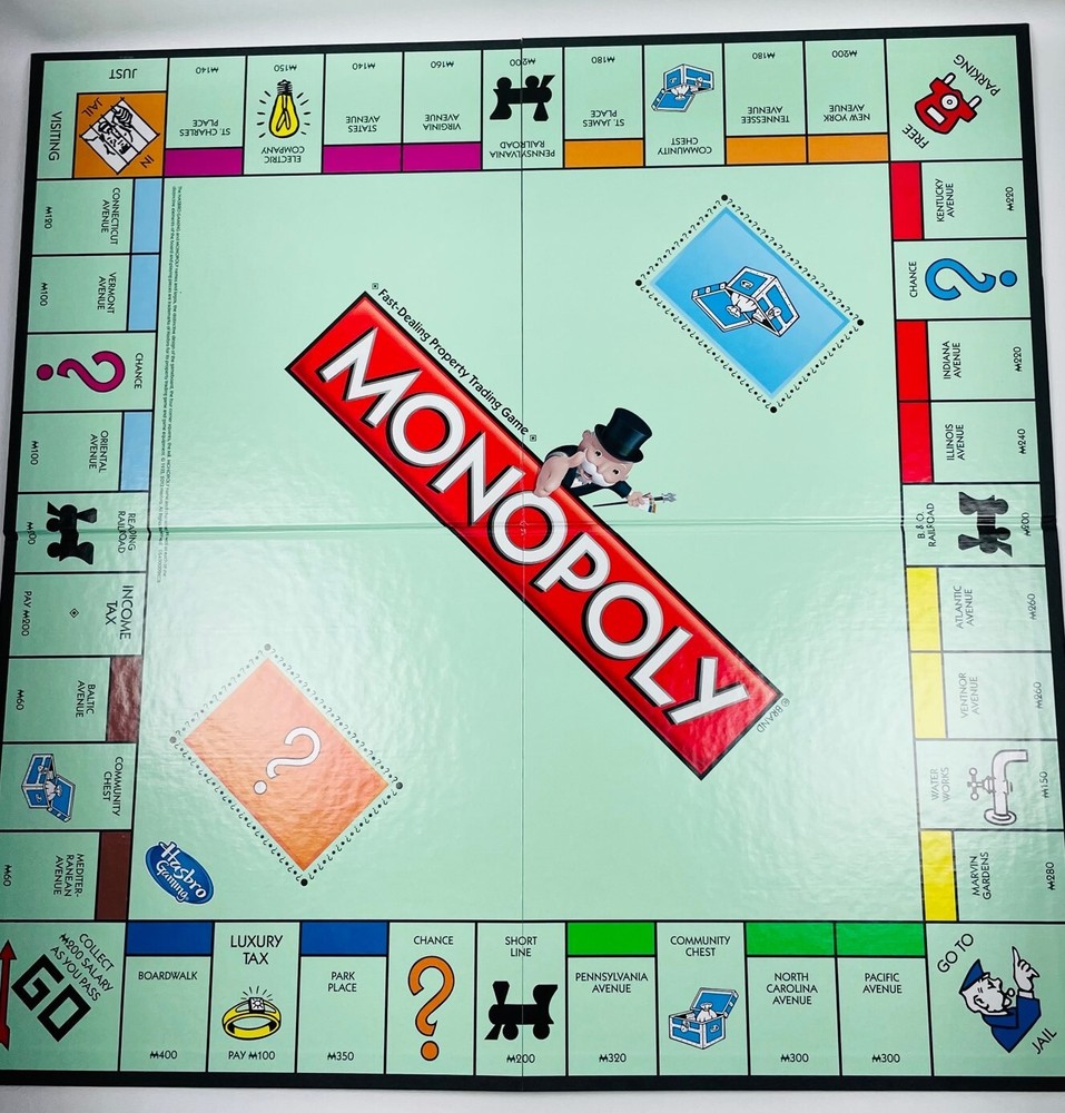 Monopoly Original Replacement Board + Instructions, Houses, Hotels, More