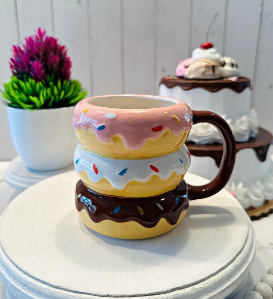 DEZICAKES Doughnut Coffee Mug Large 16 oz Cup