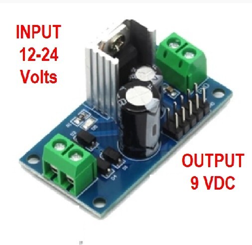 Voltage Regulator for model train controller AC :  Input 12-24VAC output 9VDC