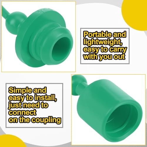 10 Sets Hydraulic Dust Caps & Plugs, Quick Coupler Covers for 1/2" Flat Face Cou