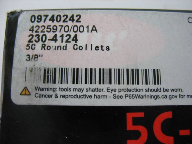 Interstate 5C Round Collet 3/8" New In Box .375"