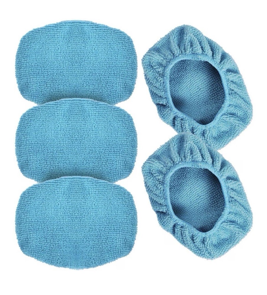 5 Pack Microfiber Replacement Bonnets for Windshield Cleaners - Eco-Friendly