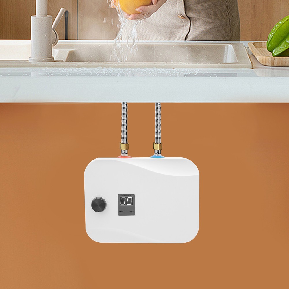 6L Electric Mini Tank Water Heater, 1500W Under Sink Hot Water Solution