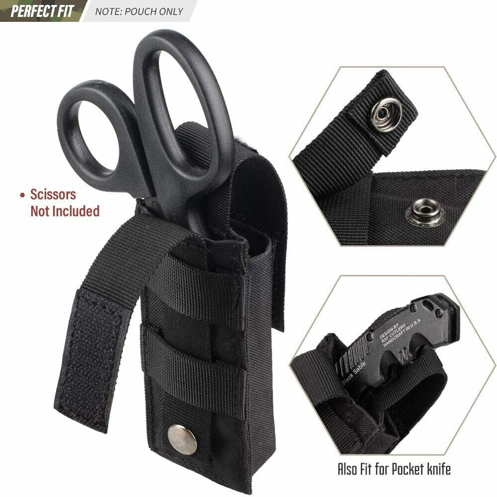 Tactical Molle Flashlight Holder Belt Holster Flashlight Pouch Torch Carry Case