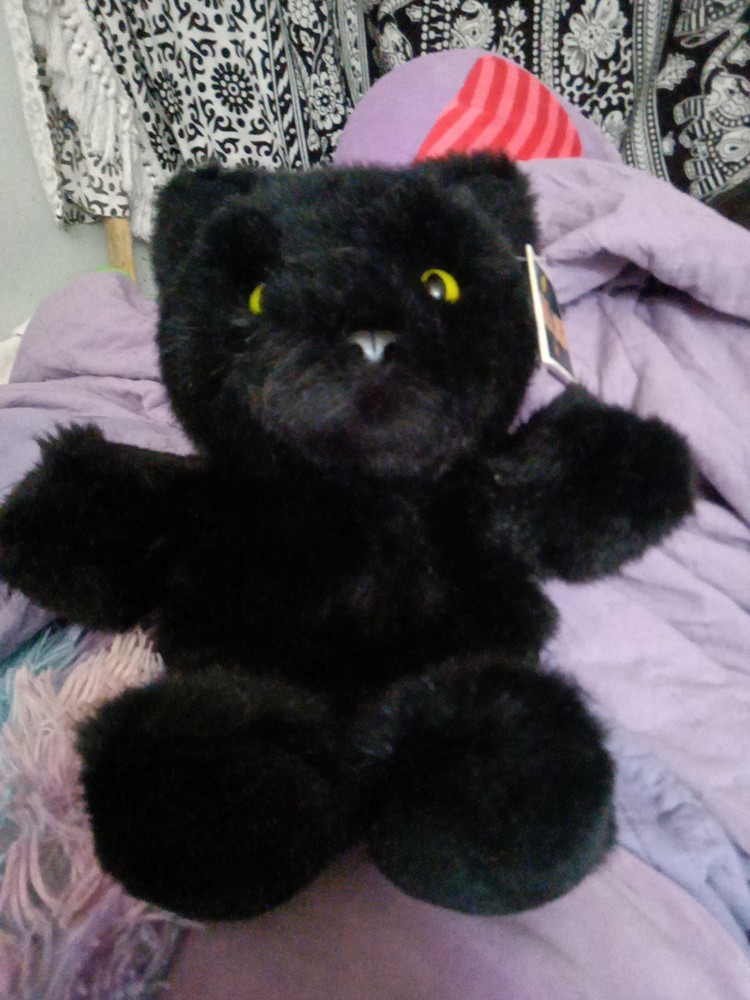 A&A Plush Halloween Black Cat Hand Puppet