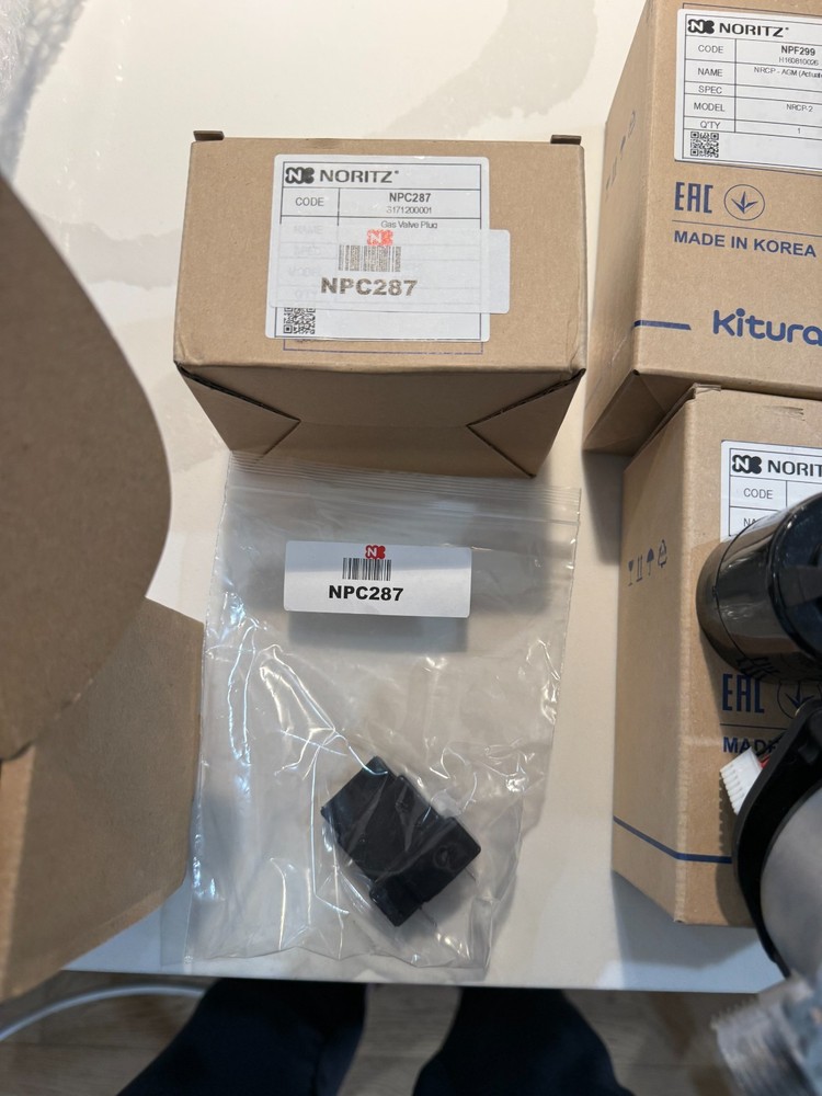 Noritz tankless water heater parts 2 of EACH part prefer to sell together - NEW