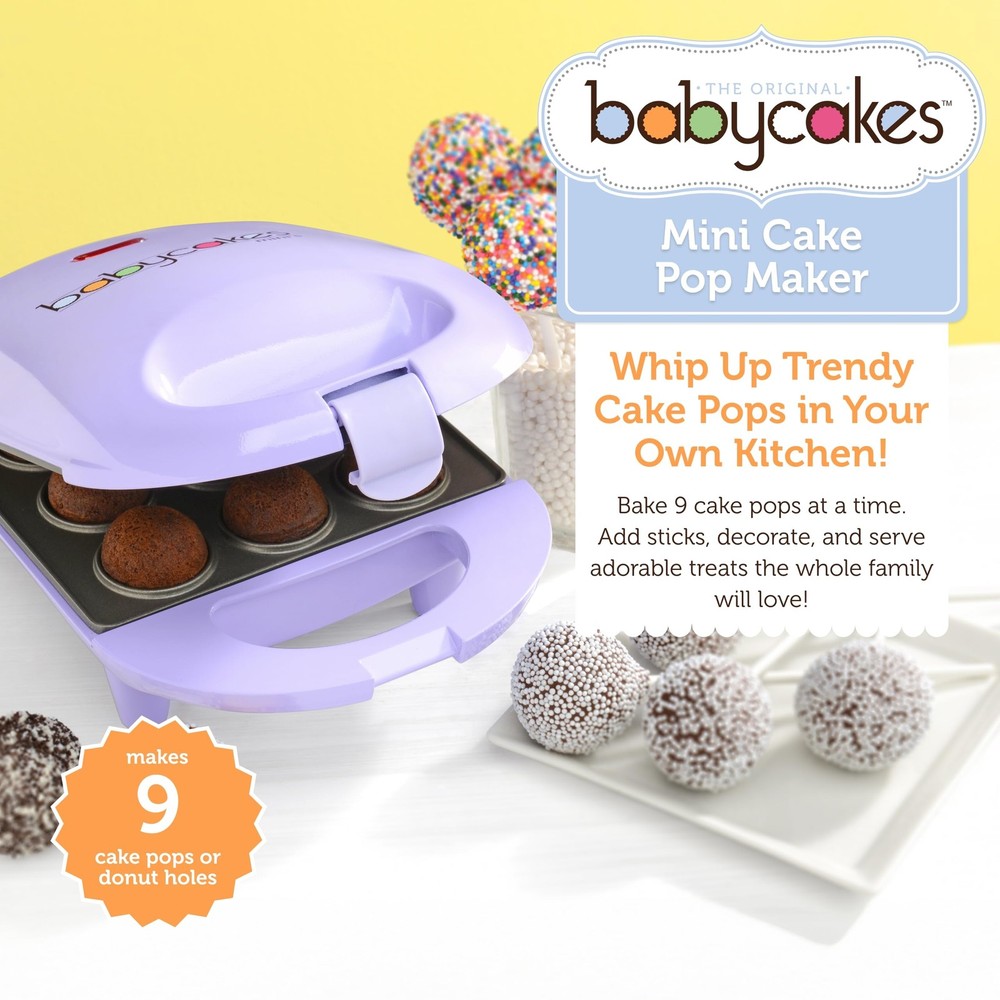 Mini Cake Pop Maker by Select Brands - Easy-to-Use Machine - Recipes Included...