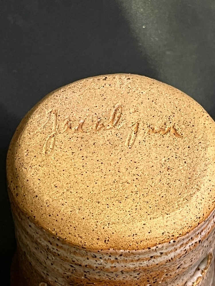 STONEWARE POTTARY VOTIVE STUDIO SIGNED 3.5”