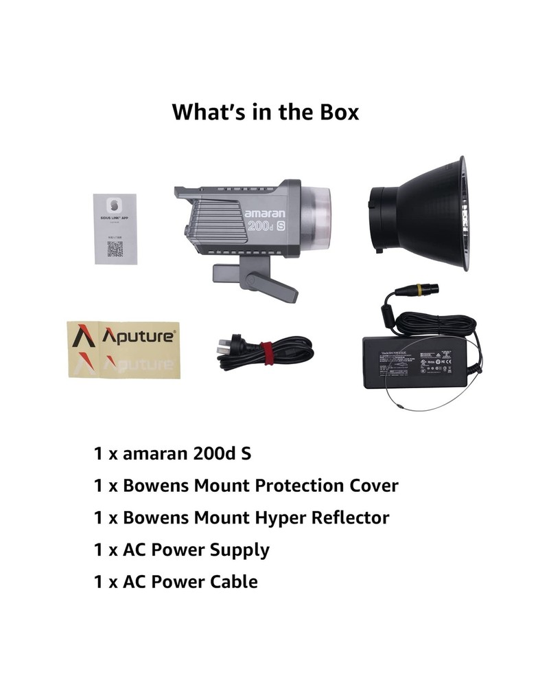 amaran 200dS LED Video Light, 200W Studio Light Bluetooth App Control 0-100% ...