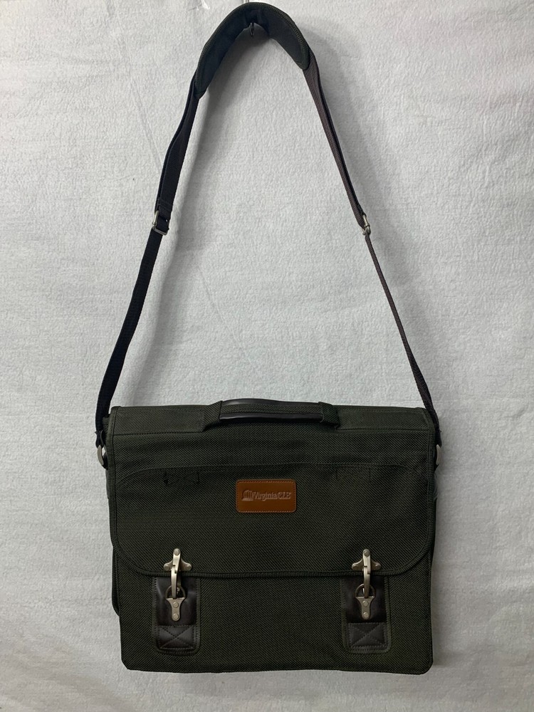 GEMLINE 2280 Computer Shoulder Messenger Olive Green Adjustable Strap