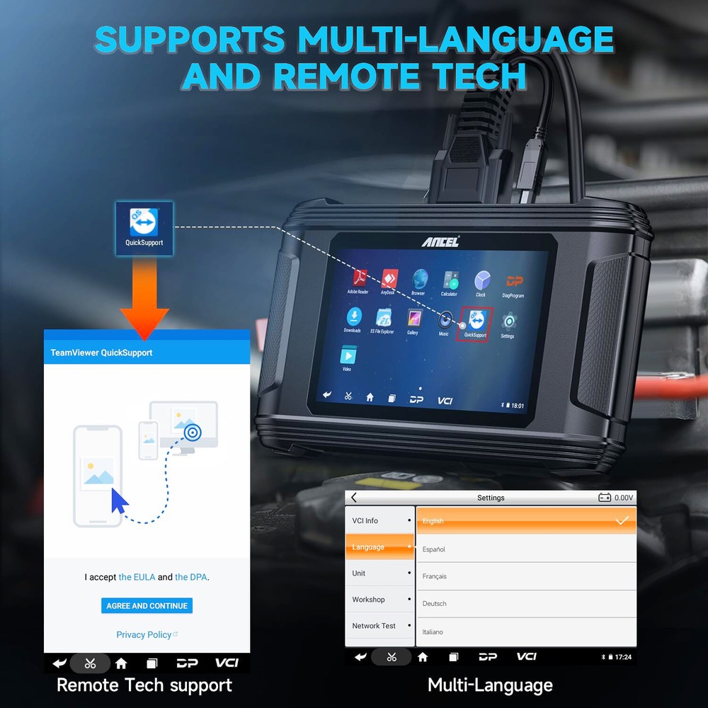 ANCEL MT500 PRO Motorcycle Scanner Full-System OBD2 Diagnostic Tool Programming